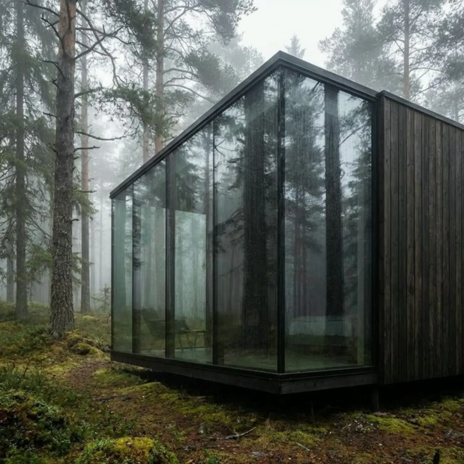 Pine Glass Cabin — Residential in Telemark, Norway